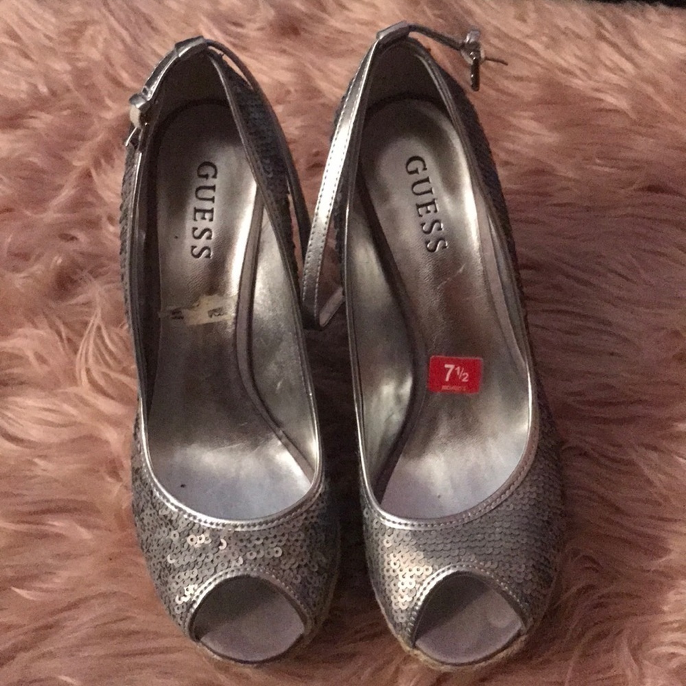 Guess sequined wedges